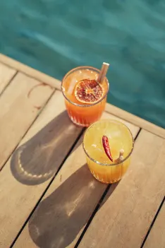 Cocktails served from the boat